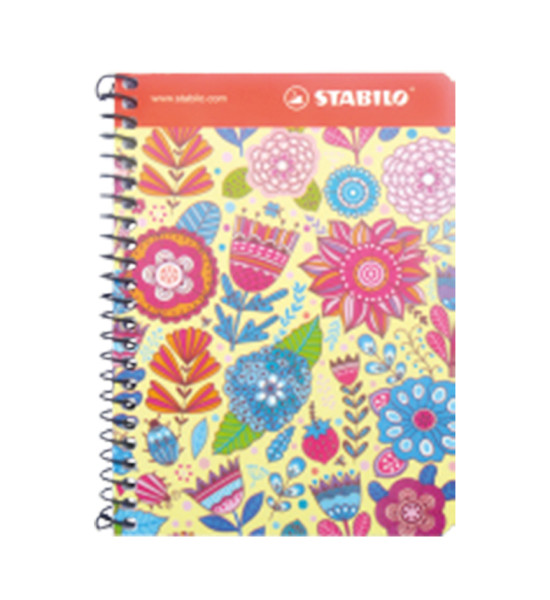 Libreta Espiral, Tam. 5.8" x 4.2", 1 Materia, 70 hojas (140 pág.), Hojas Rayadas, Diseño STABILO, Unidad.